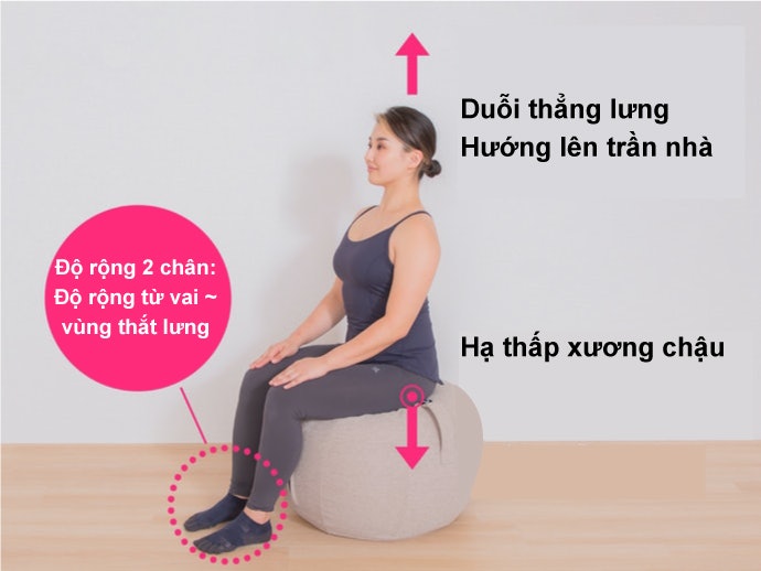 Tư Thế Chuẩn Xác Khi Ngồi Trên Bóng Tập Yoga