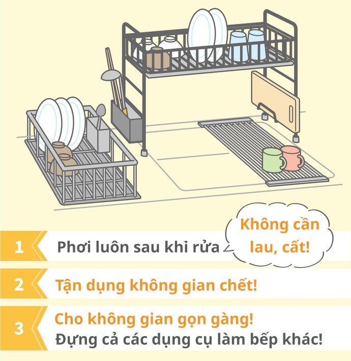 Kệ Úp Chén Có Lợi Ích Gì?
