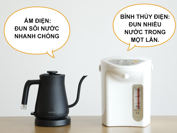 Sự Khác Nhau Giữa Bình Thủy Điện Và Ấm Điện