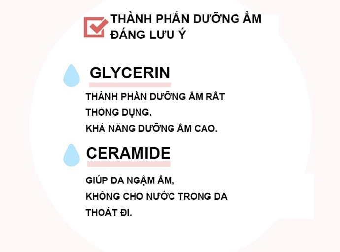 Những Thành Phần Dưỡng Ẩm Cần Được Chú Trọng