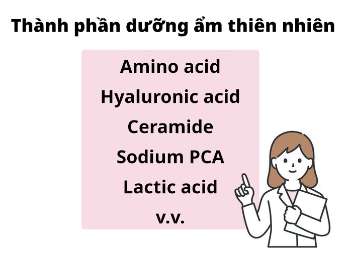 Chọn Các Thành Phần Cấp Ẩm Tự Nhiên, Dịu Nhẹ Cho Da