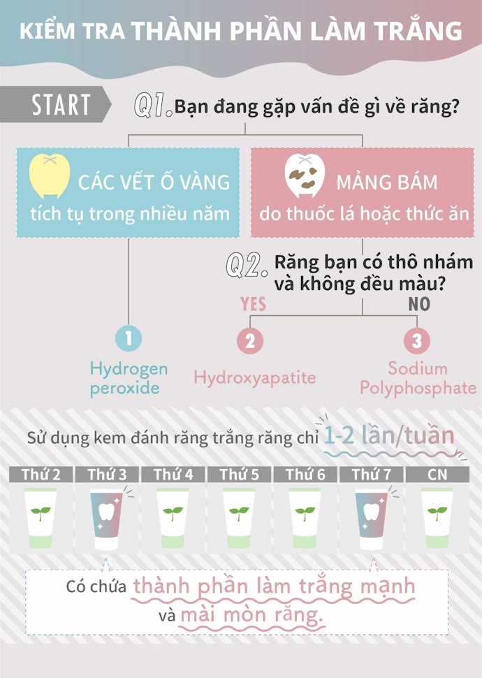 Kiểm Tra Các Thành Phần Làm Trắng Răng Cơ Bản