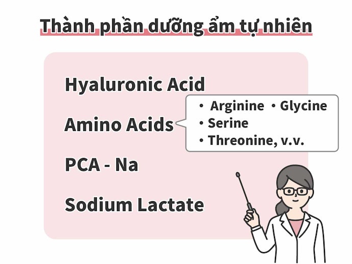 Chú Ý Thành Phần Giúp Giữ Độ Ẩm Tự Nhiên Cho Da