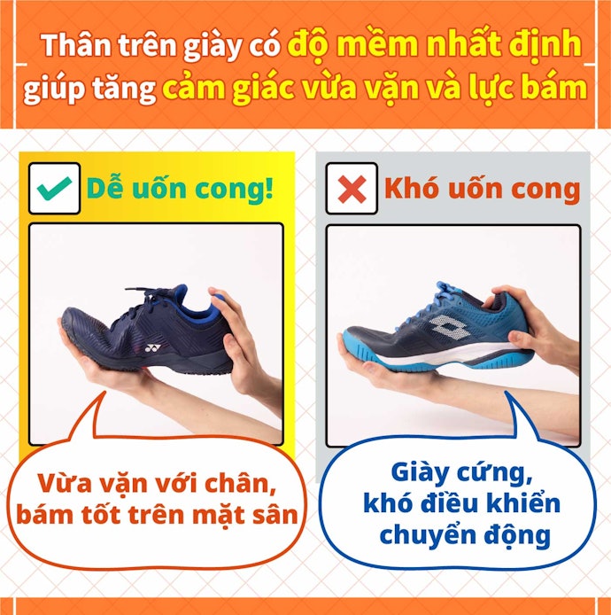 Thân Trên Giày Có Độ Mềm: Dễ Vừa Chân Hơn