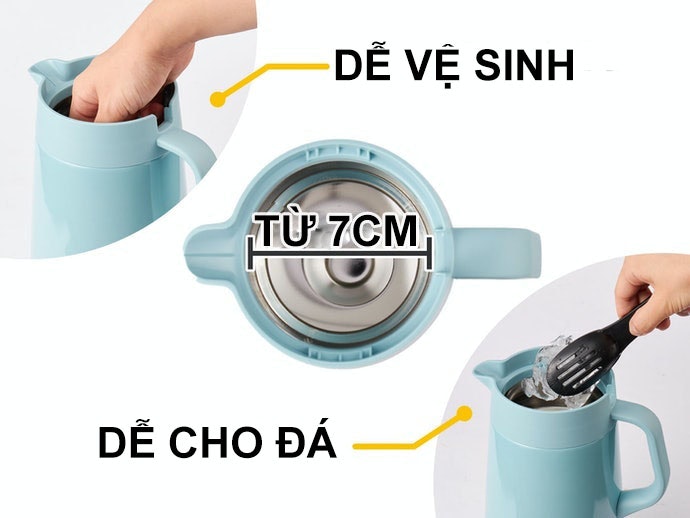 Đường Kính Miệng Phích Rộng Giúp Dễ Dàng Vệ Sinh