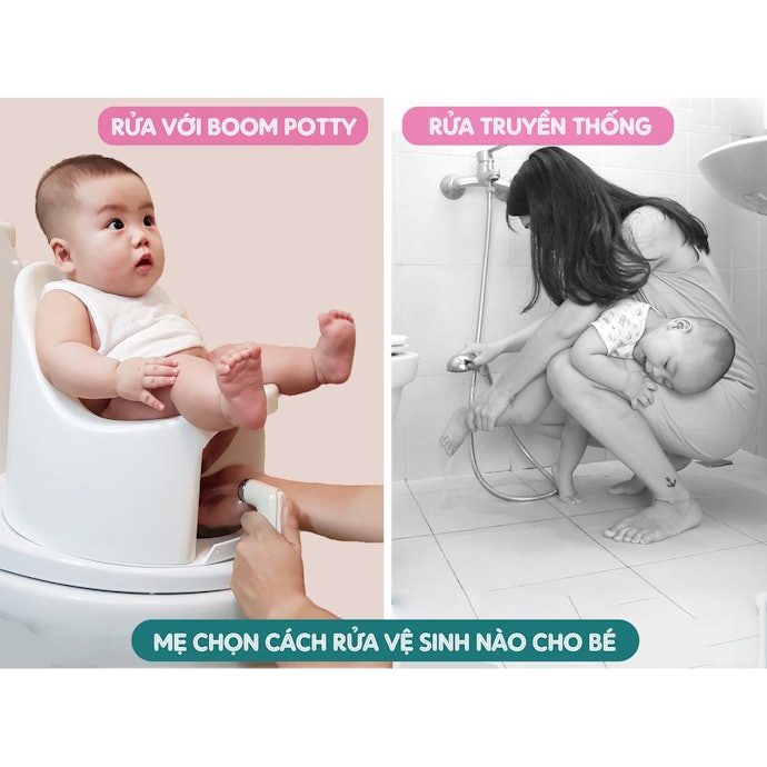 Chọn Bô Có Thể Gắn Trên Bồn Cầu Gia Đình Nếu Không Muốn Dọn Dẹp Nhiều Sau Khi Bé Đi Vệ Sinh