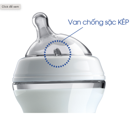 Ưu Tiên Loại Bình Sữa Có Van Chống Sặc, Van Thông Khí