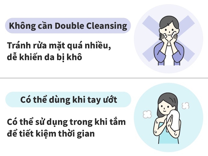 Ưu Tiên Chọn Tẩy Trang Không Cần Rửa Mặt Kép