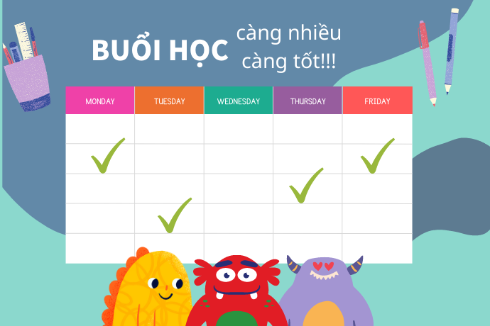 Lưu Ý Thời Gian Học Trong Một Tuần