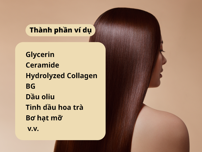 Thành Phần Cấp Ẩm: Giúp Tóc Mềm Và Bóng Mượt