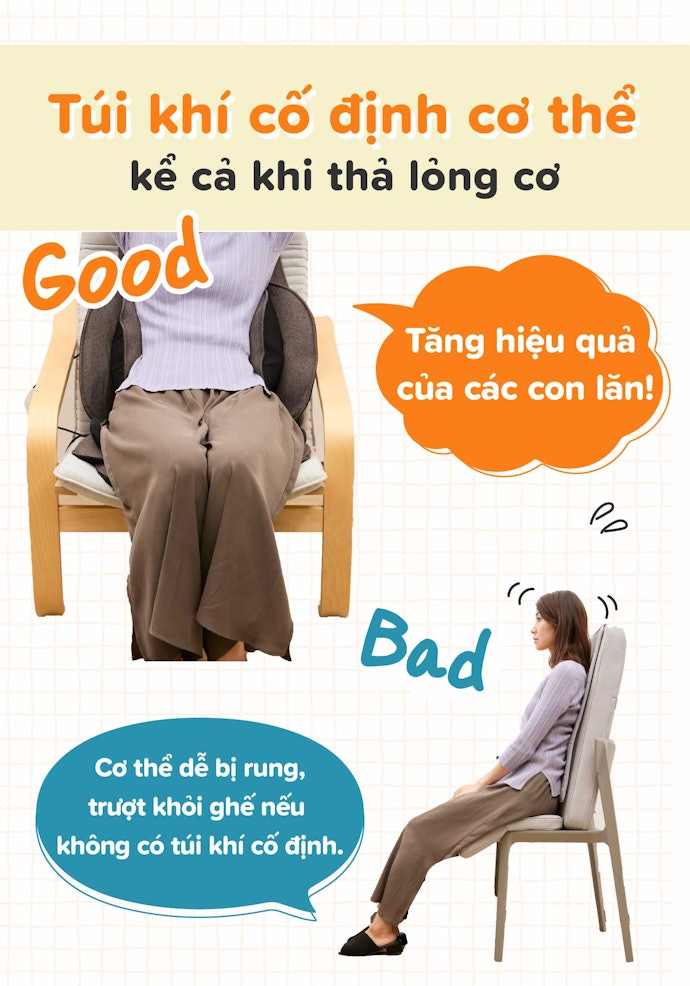 Chức Năng Túi Khí Làm Tăng Sự Ổn Định Cho Quá Trình Massage