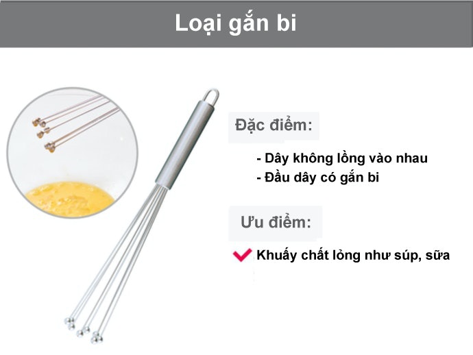 Loại Có Gắn Bi: Hoà Trộn Chất Lỏng Nhanh Chóng