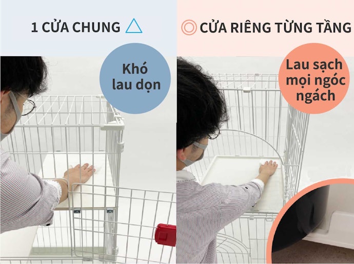 Cửa Riêng Cho Từng Tầng: Dễ Dàng Lau Rửa Mọi Ngóc Ngách