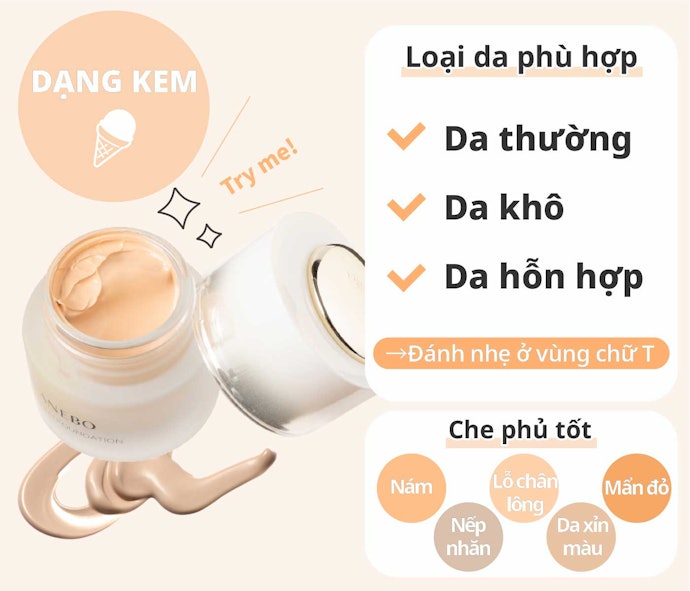 Dạng Kem: Dưỡng Ẩm Và Che Khuyết Điểm