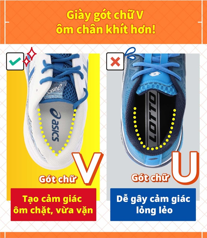 Gót Giày Chữ V: Ôm Khít Chân