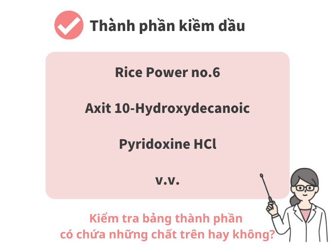 Thành Phần Kiềm Dầu: Hạn Chế Da Bị Bết Dính