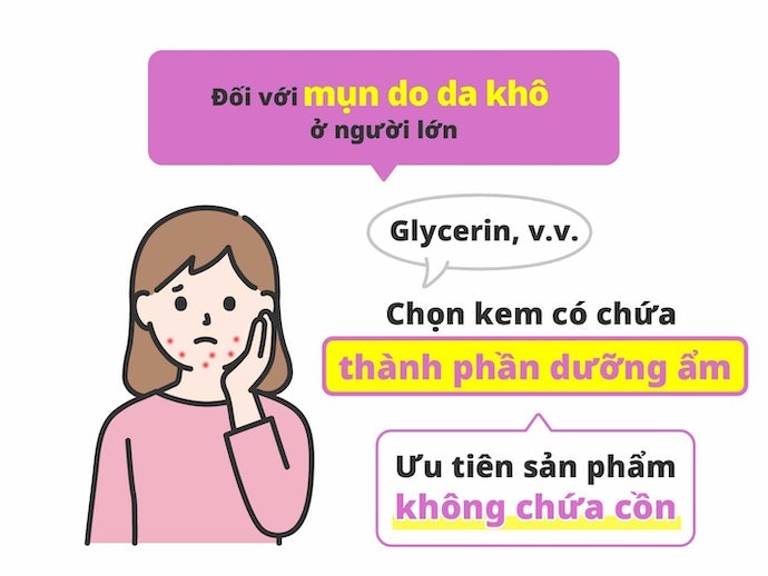 Mụn Ở Người Trưởng Thành: Chọn Thành Phần Dưỡng Ẩm
