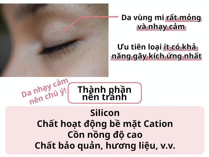 Lưu Ý Các Thành Phần Dưỡng Mi Da Nhạy Cảm Nên Tránh