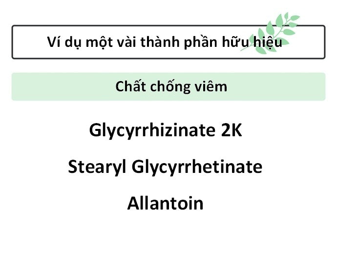 Thành Phần Kháng Viêm, Kháng Khuẩn: Isopropyl Methylphenol, Allantoin