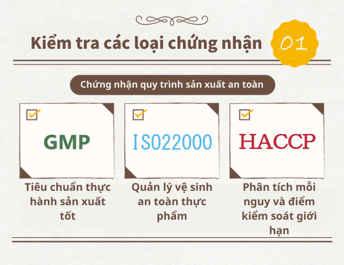 3 Loại Chứng Nhận Đảm Bảo Quy Trình Sản Xuất An Toàn