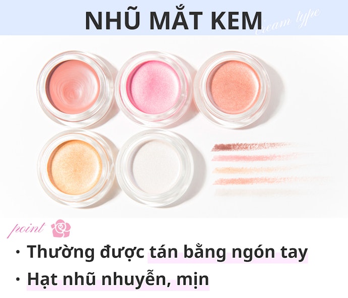 Nhũ Mắt Dạng Kem Có Độ Bám Cao, Mịn Phù Hợp Với Trang Điểm Tự Nhiên