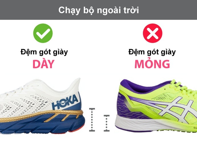 Chạy Ngoài Trời: Chọn Giày Có Độ Nâng, Đàn Hồi Tốt Để Bảo Vệ Xương Khớp