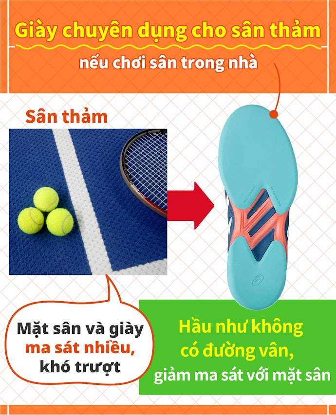Sân Trong Nhà: Giày Chuyên Dụng Cho Sân Thảm