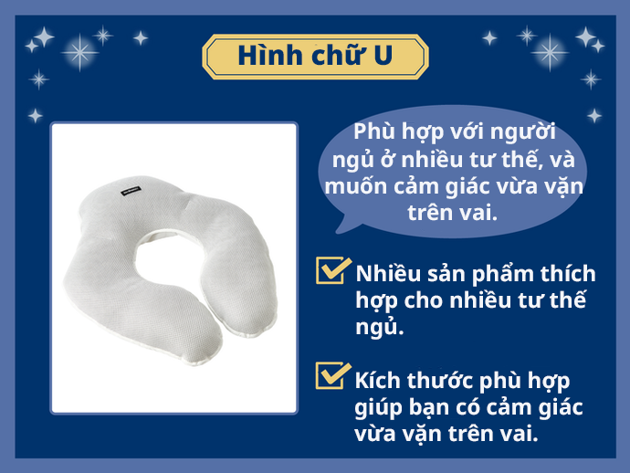 Hình Chữ U: Thích Hợp Nhiều Tư Thế Ngủ