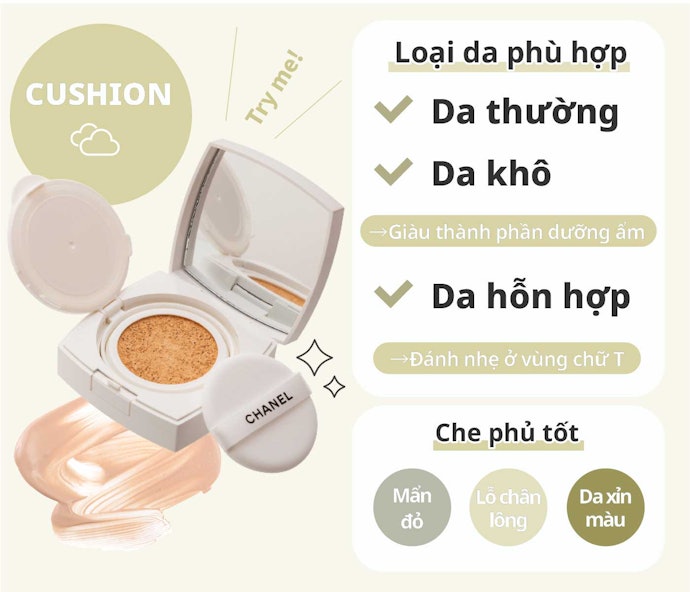 Dạng Cushion: Lớp Nền Căng Bóng, Tiết Kiệm Thời Gian