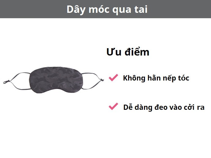 Loại Dây Móc Qua Tai: Không Hằn Nếp Tóc, Phù Hợp Dùng Khi Di Chuyển