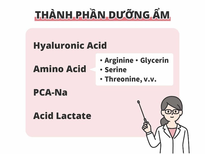 Chú Ý Các Thành Phần Cấp Ẩm Cho Da Như Glycerin Và Hyaluronic Acid