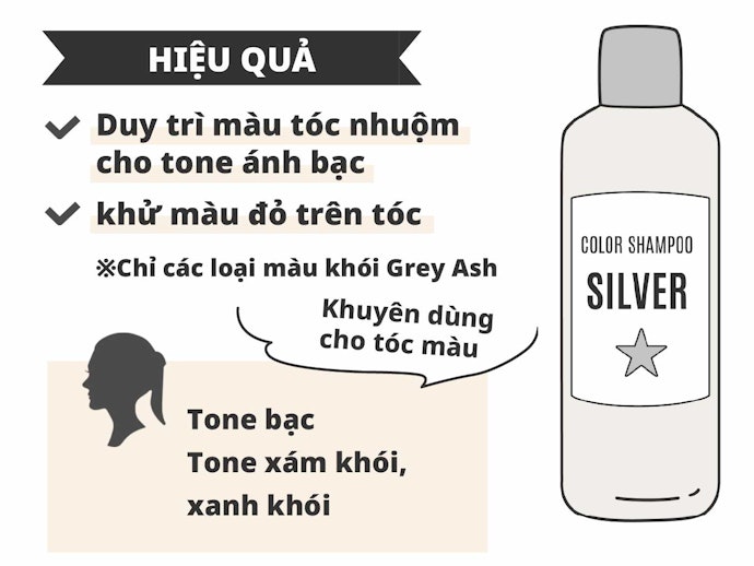 Tóc Tone Xám, Khói, Ánh Tro: Dầu Gội Xám/Bạc
