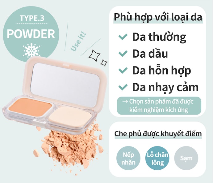 Phấn Nền: Lớp Nền Mỏng Nhẹ, Khô Thoáng, Phù Hợp Với Làn Da Dầu
