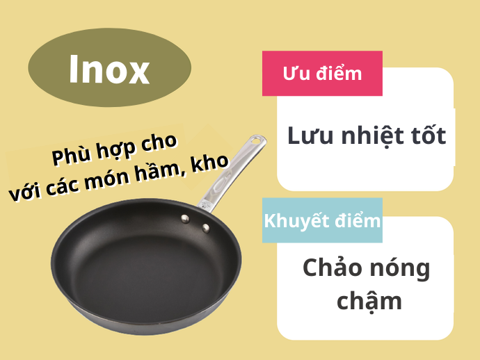 Chảo Inox: Lưu Nhiệt Lâu, Phù Hợp Với Món Hầm