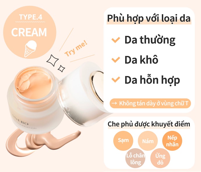 Dạng Cream: Khả Năng Cấp Ẩm Và Che Phủ Tuyệt Vời Cho Làn Da