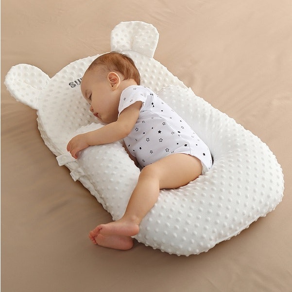 Cho Bé Nằm Chơi, Ngủ Ngắn Với Gối Chống Trào Ngược Kết Hợp Đệm Nằm