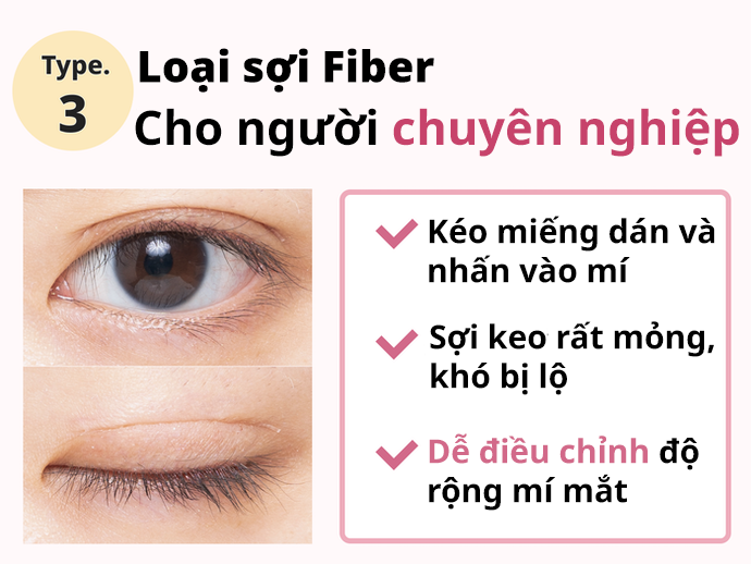 Dạng Sợi Fiber: Dễ Điều Chỉnh Hình Dáng Mi Mắt