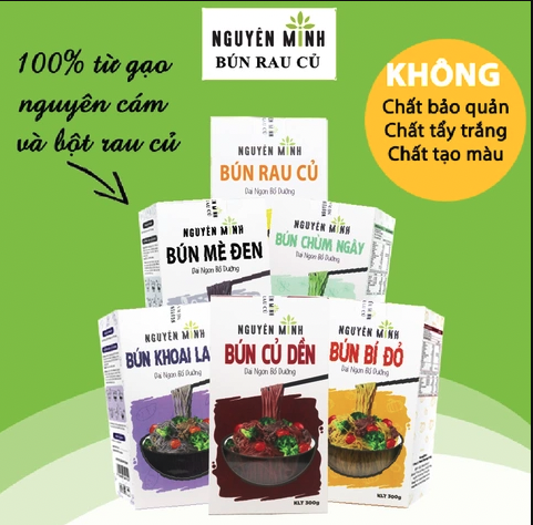 Bún Gạo Lứt Có Thêm Thành Phần Rau Củ, Ngũ Cốc
