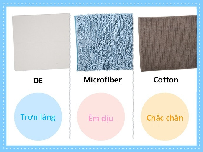Lựa Chọn Theo Chất Liệu Thảm
