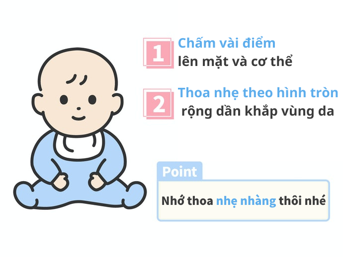 Cách Thoa Kem Dưỡng Thể Baby Lotion Cho Bé