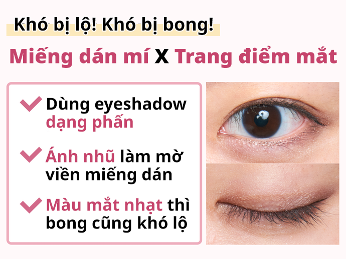 Lưu Ý Khi Trang Điểm Mắt Đè Lên Miếng Dán Kích Mí