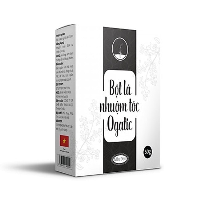Bột Lá Nhuộm Tóc Ogartic Màu Đen 1