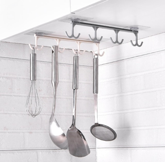  Móc Treo Dán Tủ Bếp Đa Năng 4 Móc Cabinet Shelf 2