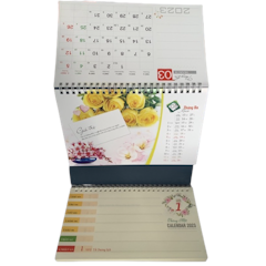 Lịch Tết Để Bàn 2023 Chữ M Có Note