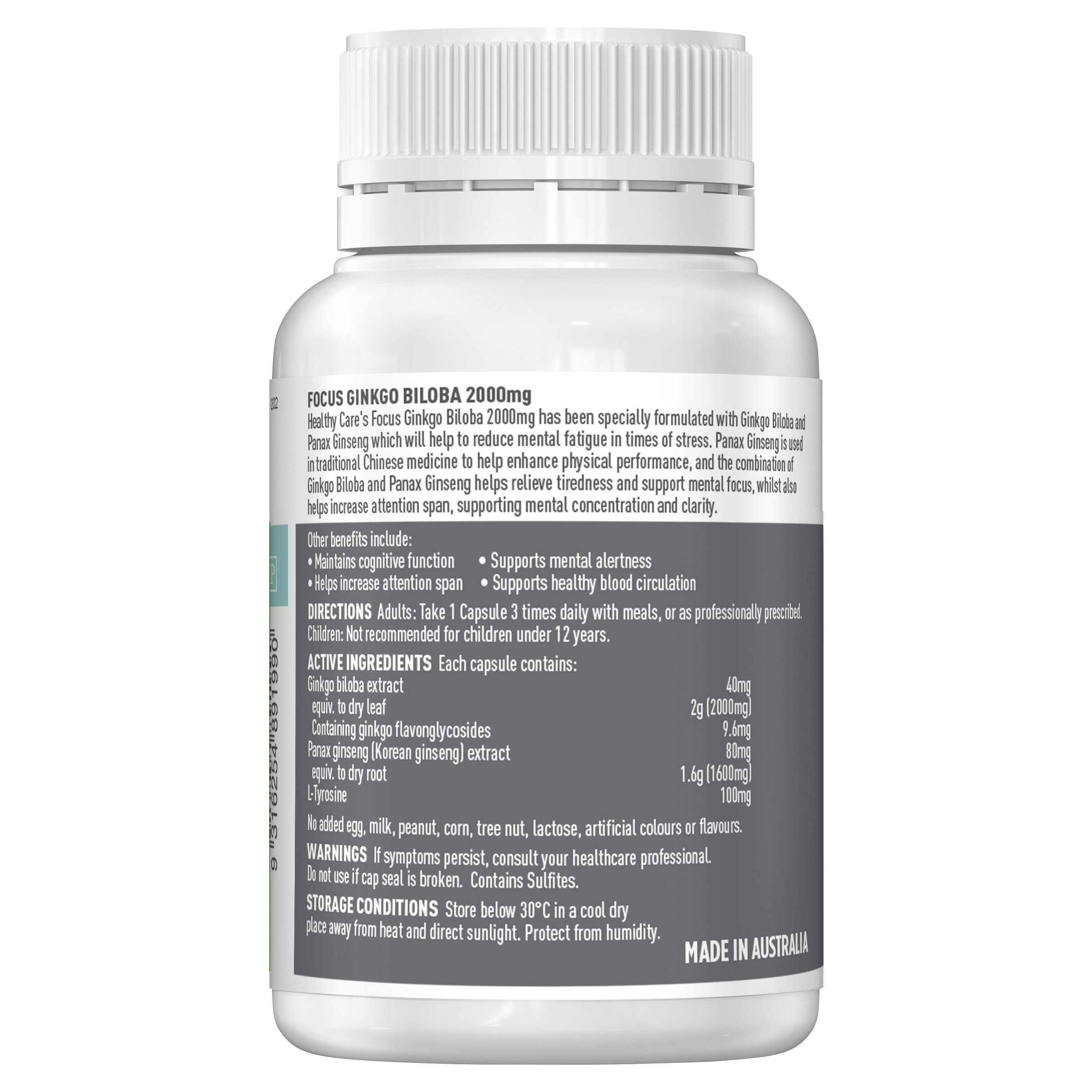 Viên Uống Bổ Não Healthy Care Ginkgo Biloba  5