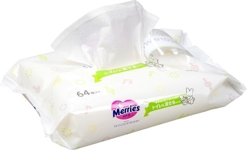 Khăn Giấy Ướt Merries Tan Trong Nước 2