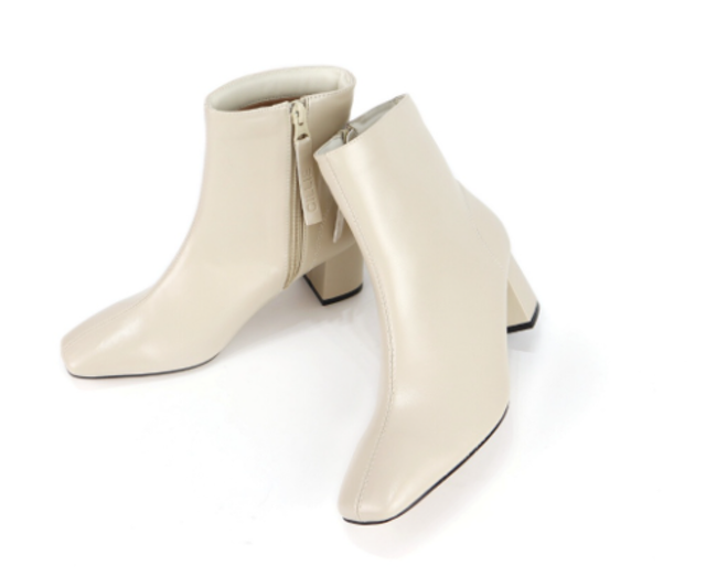 Giày Boots Nữ Cổ Thấp Gót Vuông Thời Trang 1