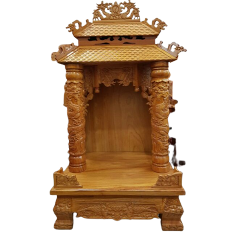 Bàn Thờ Ông Địa Gỗ Gõ Mái Chùa 1
