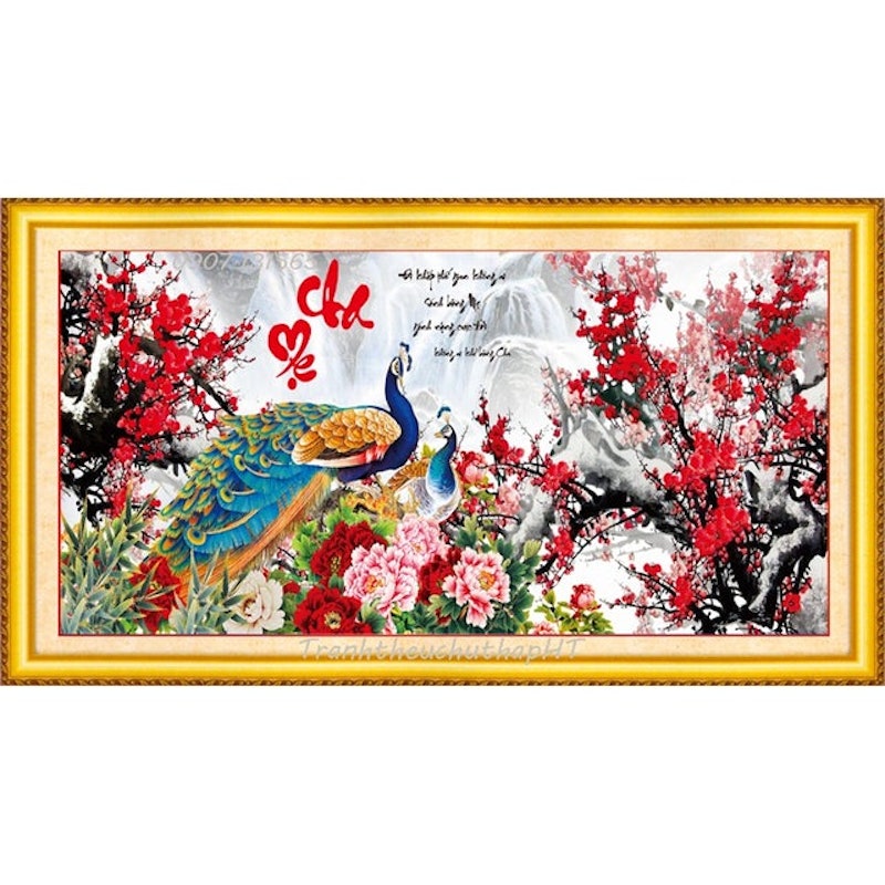 Tranh Thêu Chữ Thập Cha Mẹ 1