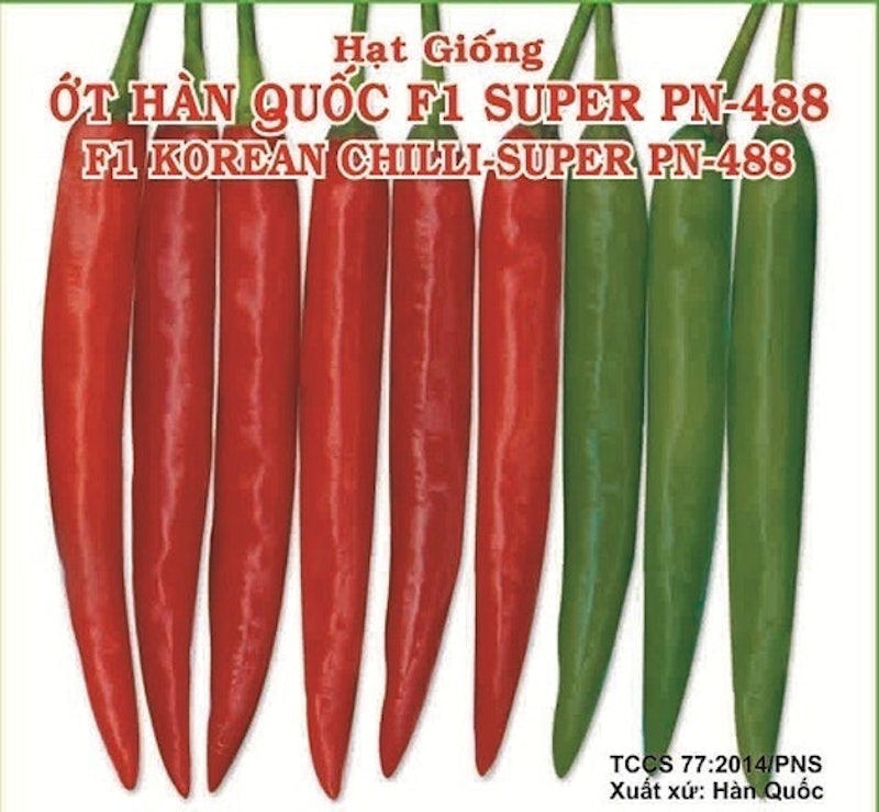 Hạt Giống Ớt Trái Dài Hàn Quốc F1 Super Phú Nông 1